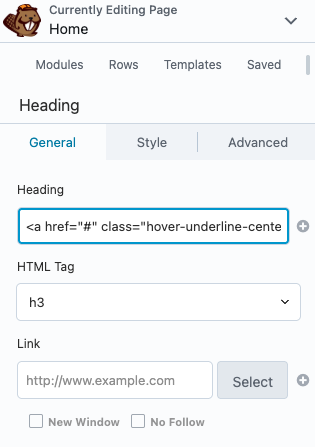 Hover underline center
