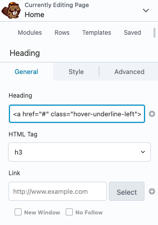 Hover underline left